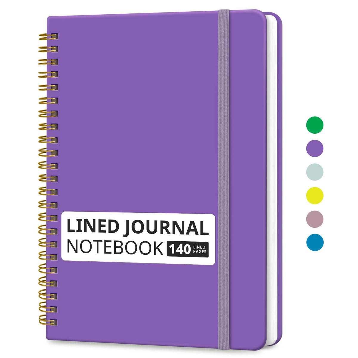 Taja Lined Spiral Notebook for Work, 5.7"x7.9" Spiral Journal College Ruled