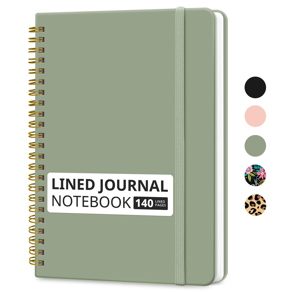 Taja Lined Spiral Notebook for Work, 5.7"x7.9" Spiral Journal College Ruled