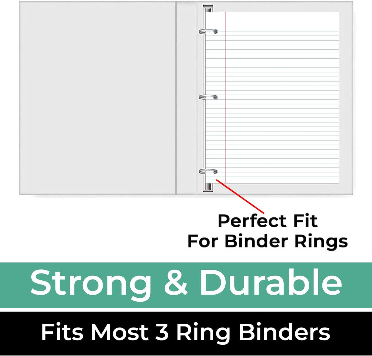 Rosmonde 900 Sheets Loose Leaf Paper, 6 Pack, College Ruled Filler Paper