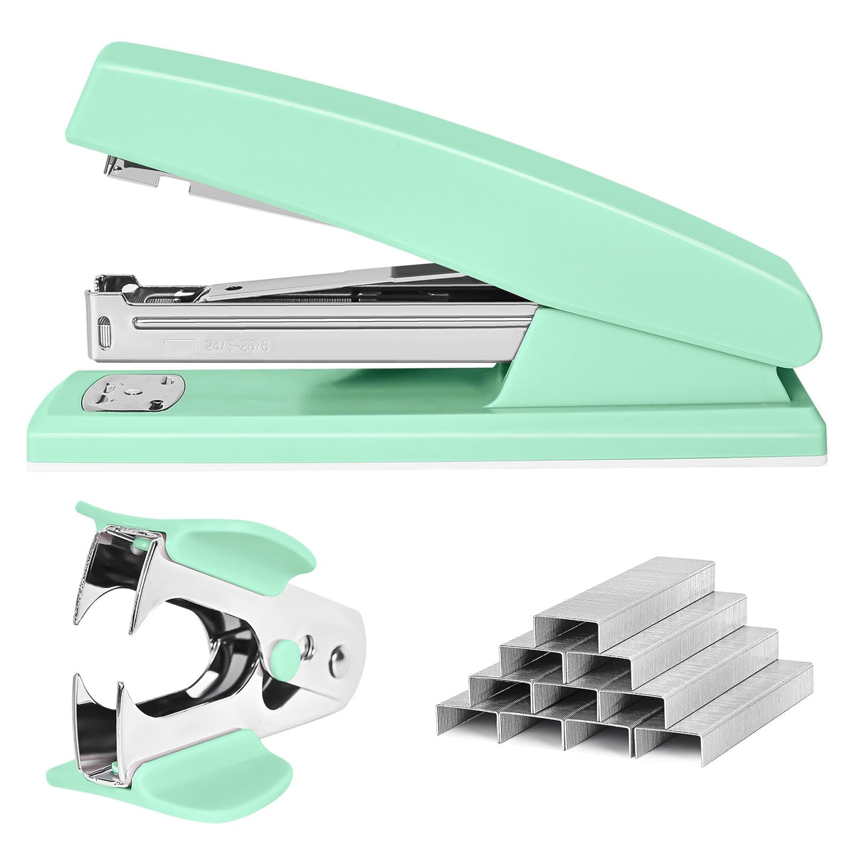 Stapler 25 Sheet Capacity with 1000 Staples and Staple Remover, Black