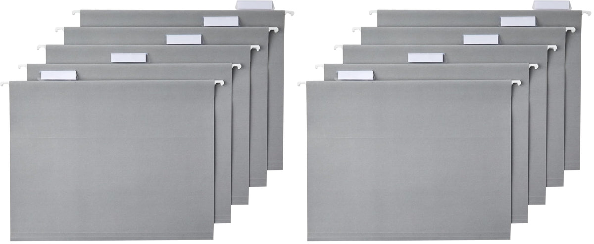 Amazon Basics Hanging File Folders with Adjustable Tabs for Document Organization, Letter Size, 8.5x11 inches, Black, 25-Pack