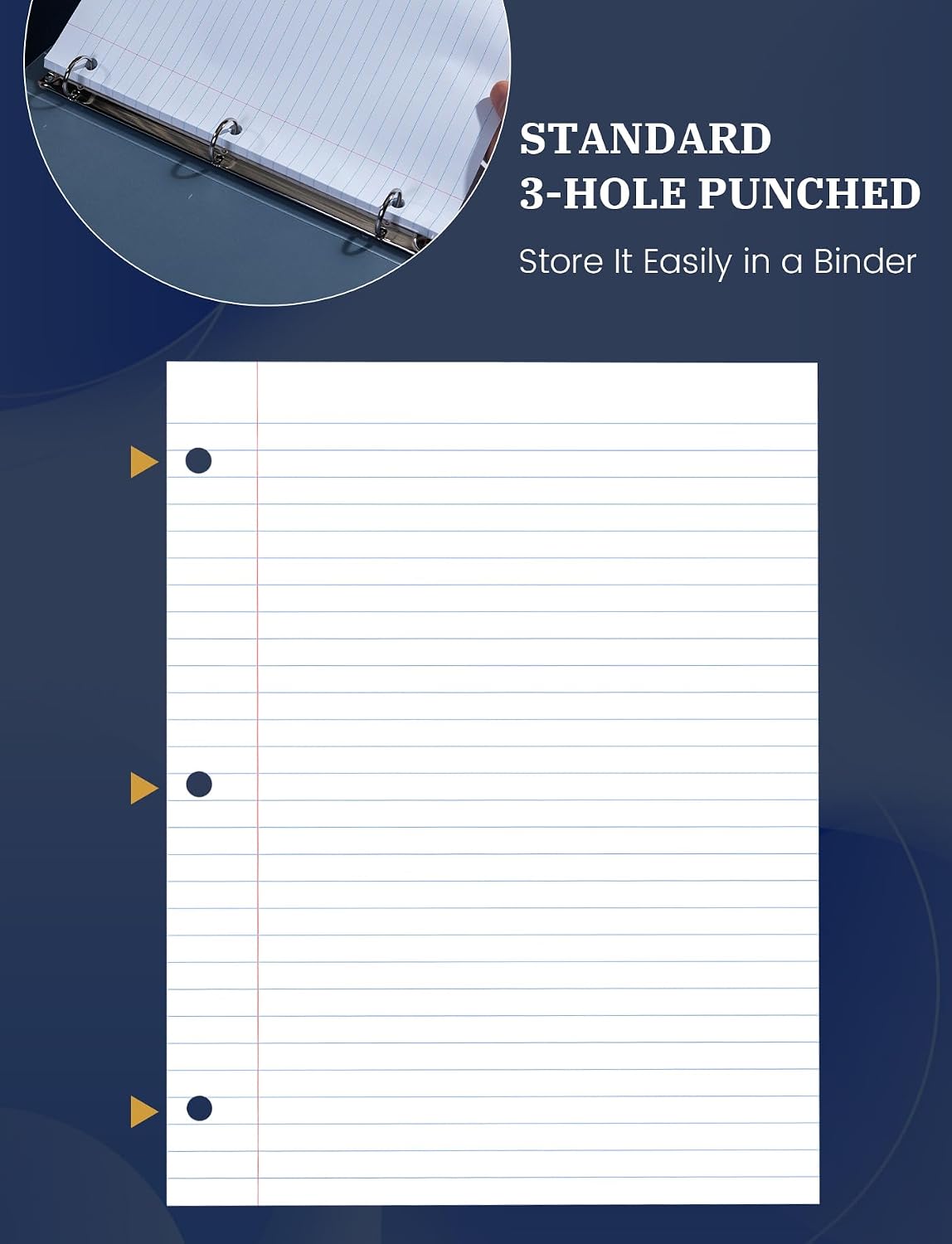 Loose Leaf Paper 8.5x11, Loose Leaf Notebook Paper 240 Sheets Binder Paper