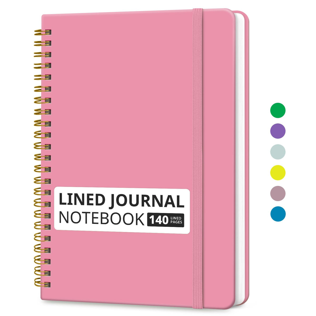 Taja Lined Spiral Notebook for Work, 5.7"x7.9" Spiral Journal College Ruled