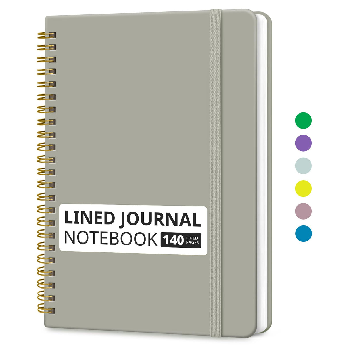 Taja Lined Spiral Notebook for Work, 5.7"x7.9" Spiral Journal College Ruled