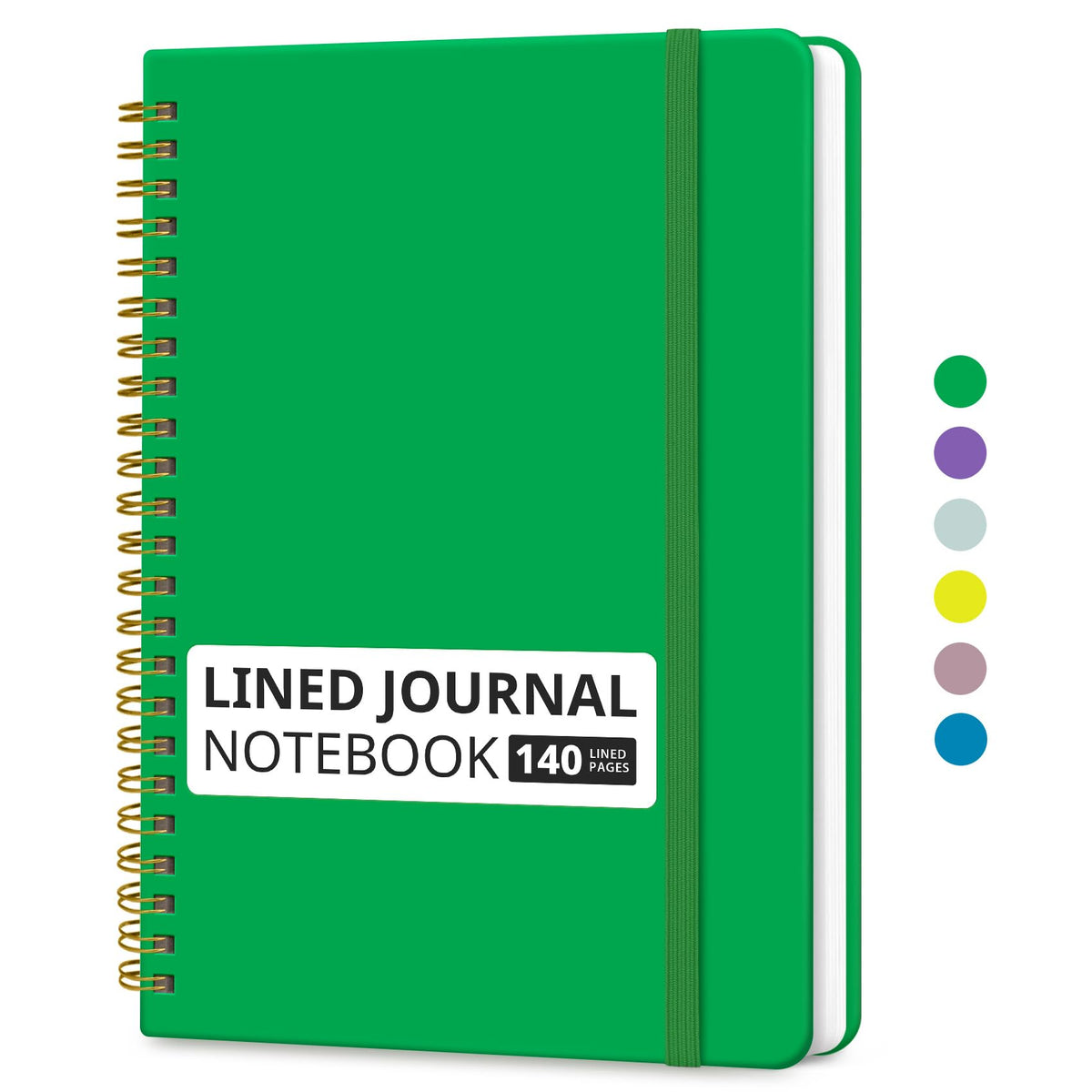 Taja Lined Spiral Notebook for Work, 5.7"x7.9" Spiral Journal College Ruled