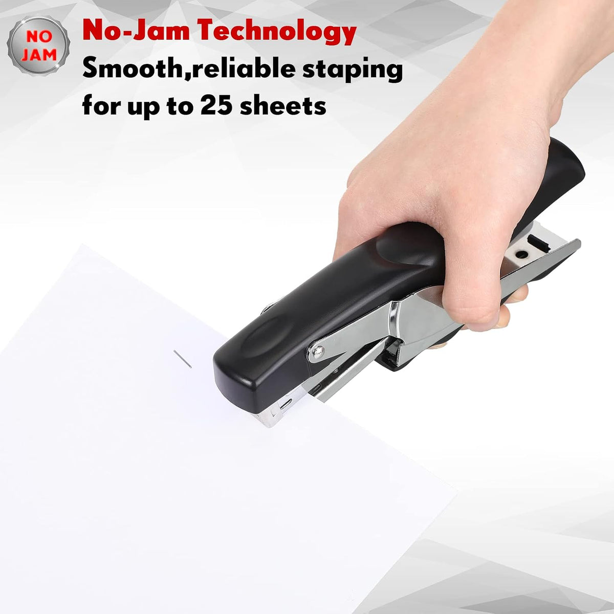 Yexiya 3 Pcs Heavy Duty Stapler 50 Sheet Capacity Hand Held Staplers Office