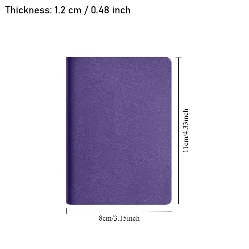 10-pack discounted soft leather mini pocket notebook — includes 4 pens; faux leather portable lined page notebook; compact planner suitable for school, office, travel, students; portable diary and planning booklet,sohochic