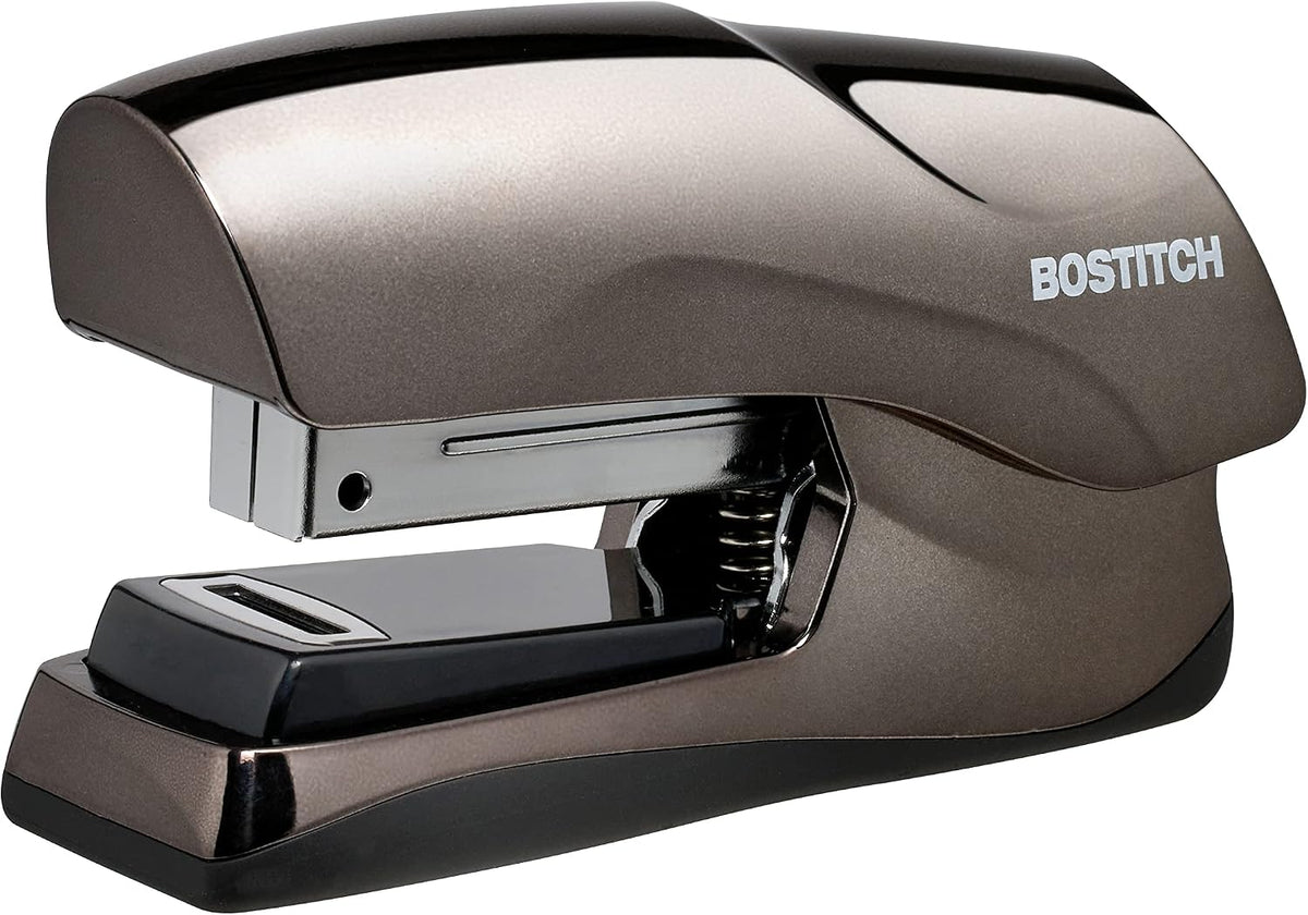 Bostitch Office Heavy Duty Stapler, 40 Sheet Capacity, No Jam, Half Strip, Fits into the Palm of Your Hand, For Classroom, Office or Desk, Gold Chrome
