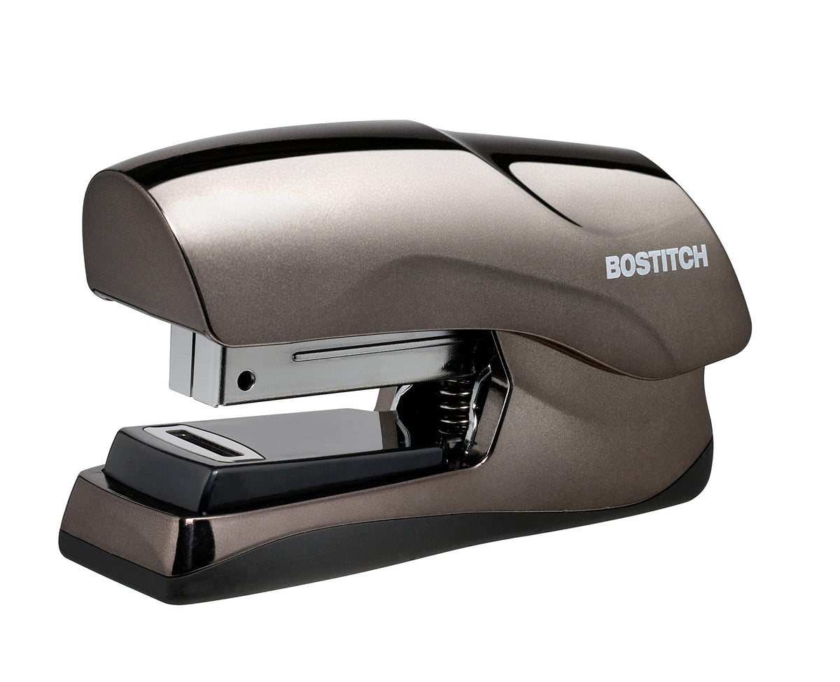 Bostitch Office Heavy Duty Stapler, 40 Sheet Capacity, No Jam, Half Strip, Fits into the Palm of Your Hand, For Classroom, Office or Desk, Gold Chrome
