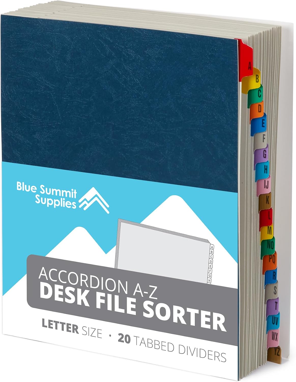 Blue Summit Supplies Expanding Desk File Sorter, Alphabetical, Letter Size