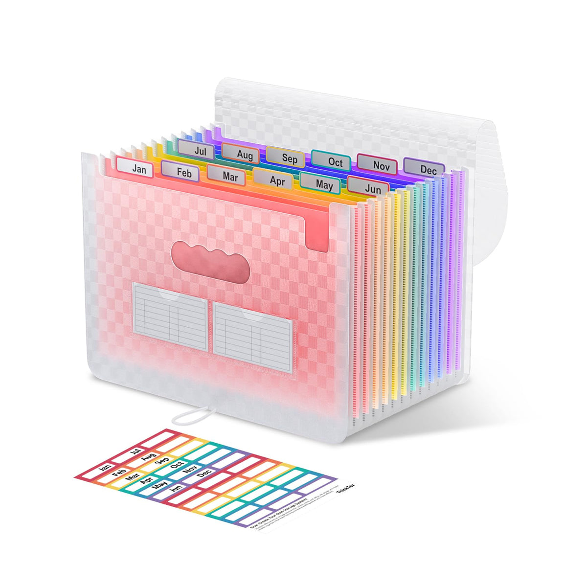 ThinkTex Accordion File Organizer, 12 - Pocket Expanding File Folders