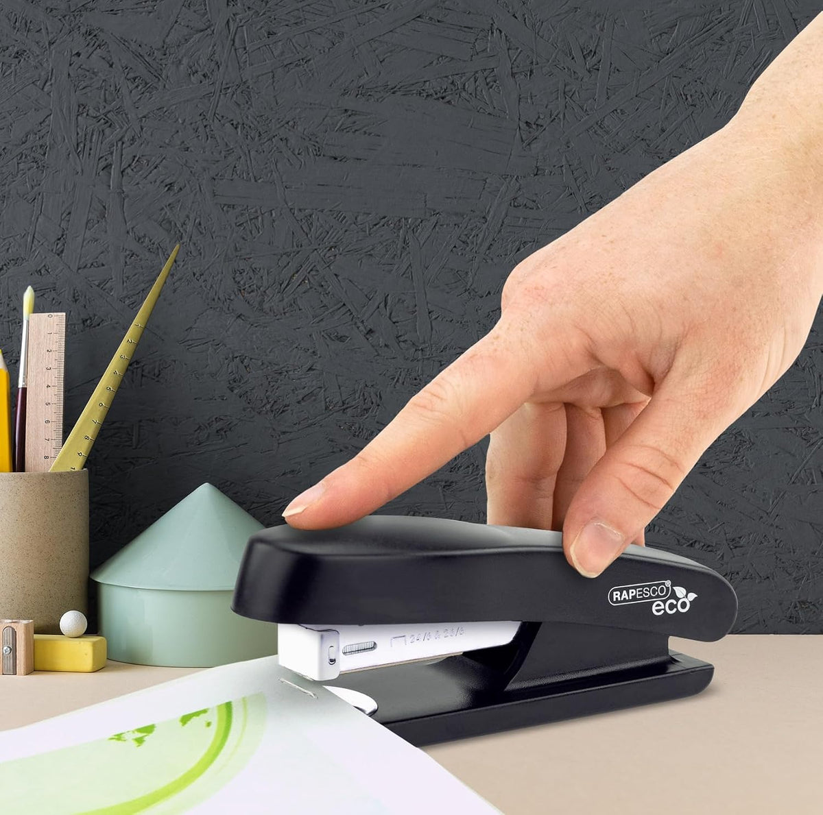 Rapesco 1756 Business Pack, 4 ECO Staplers, 20 Sheet Capacity, Black