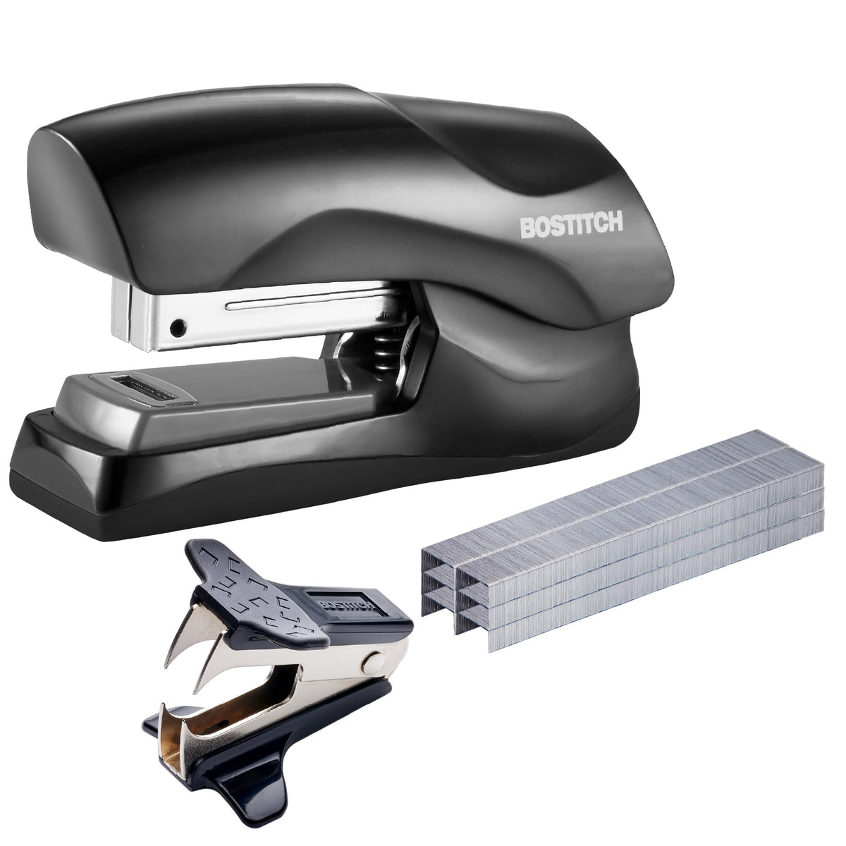 Bostitch Office Heavy Duty 40 Sheet with 1250 Staples and Staple Remover, No Jam Desktop Stapler, School Bulletin Boards, Office & Classroom, Red (B175-RED-VP)