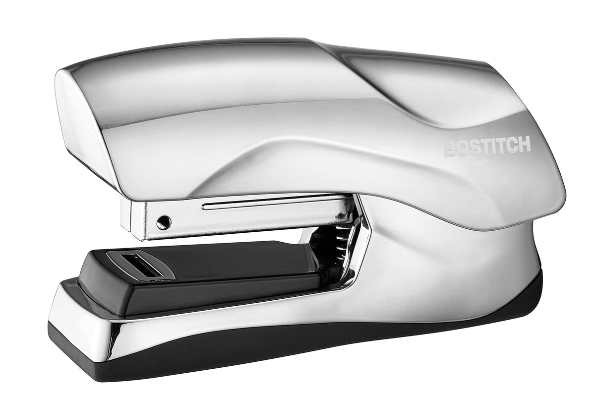 Bostitch Office Heavy Duty Stapler, 40 Sheet Capacity, No Jam, Half Strip, Fits into the Palm of Your Hand, For Classroom, Office or Desk, Gold Chrome