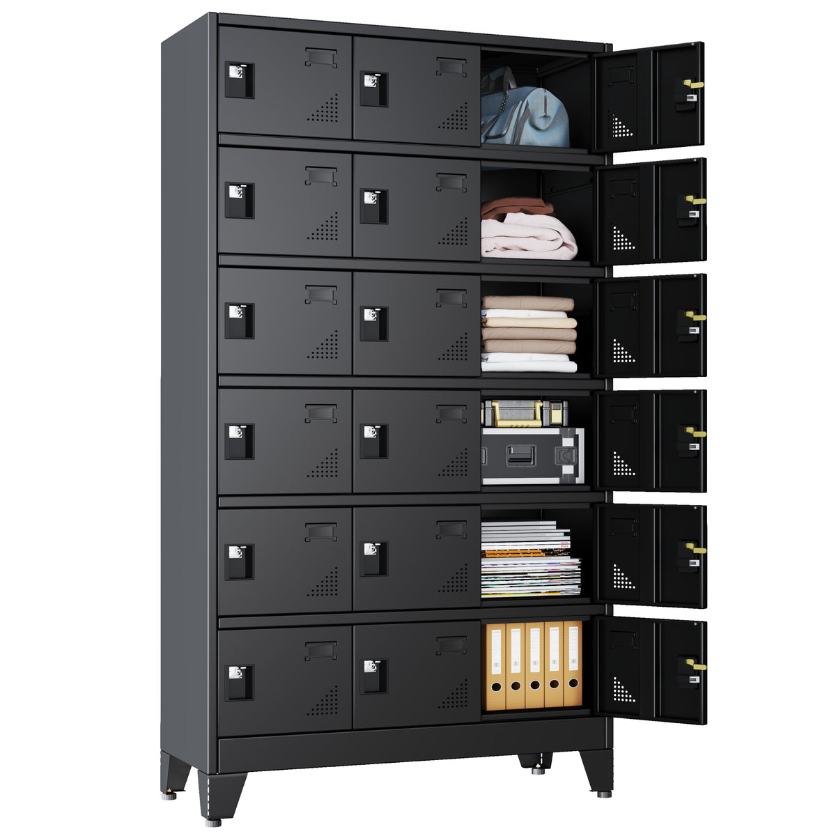 2 Drawer Metal File Cabinet with Lock,Lateral Filing Storage Cabinets,Steel Wide File Organization for Legal/Letter/A4/F4 Size with Hanging Files&Key,Lockable Printer Stand for Home Office, Black