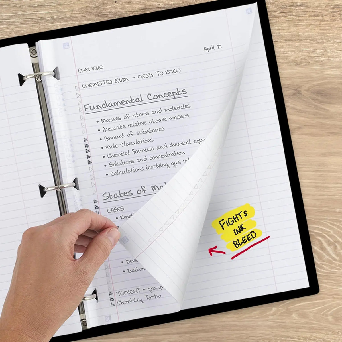 Loose Leaf Paper + Study App, College Ruled Filler Notebook Paper, Reinforced, Fights Ink Bleed, 8-1/2" x 11", 80 Sheets (170102)