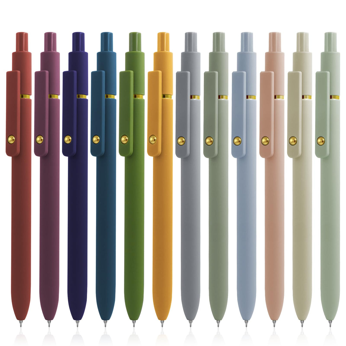 UIXJODO Gel Pens, 5 Pcs 0.5mm Black Ink Pens Fine Point Smooth Writing Pens, High-End Series Pens for Journaling Note Taking, Cute Office School Supplies Gifts for Women Men (Morandi)