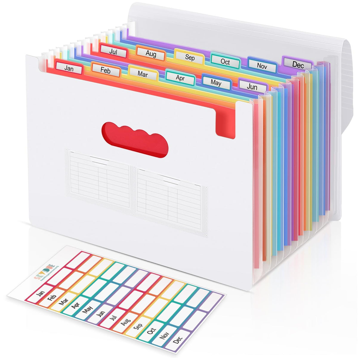 SKYDUE Accordion File Organizer, Expanding File Folder with 13 Pockets, Portable Document Paper Bill Receipt Organizer, Home School Office Supplies, Letter A4 Size Haze Blue