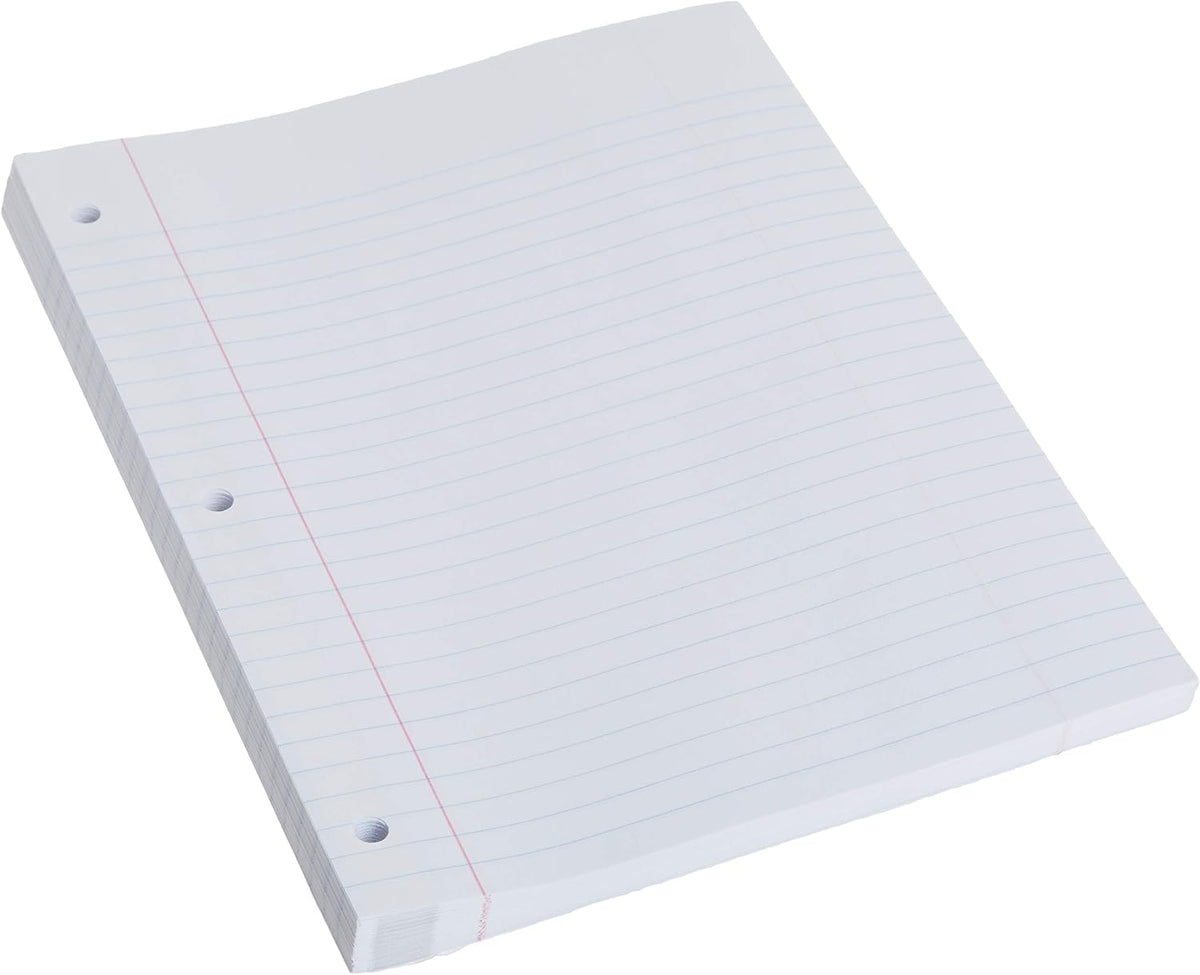 Mead Loose Leaf Paper, Wide Ruled Filler Notebook Paper, Reinforced, 8" x 10-1/2", 100 Sheets, Fits 3-Ring Binder (15006)