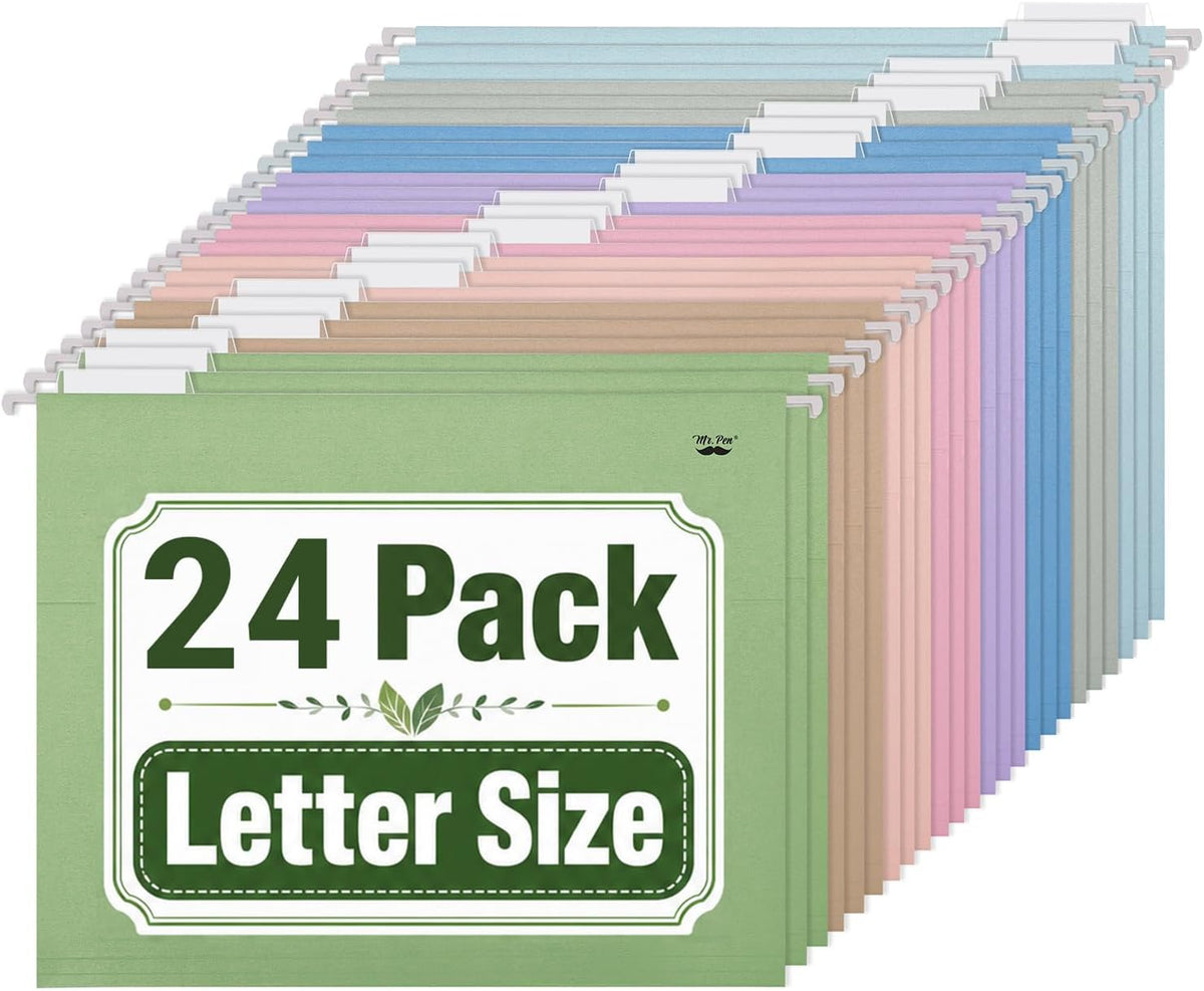 Mr. Pen- Hanging File Folders Bulk, 24 Pack, Letter Size File Folders