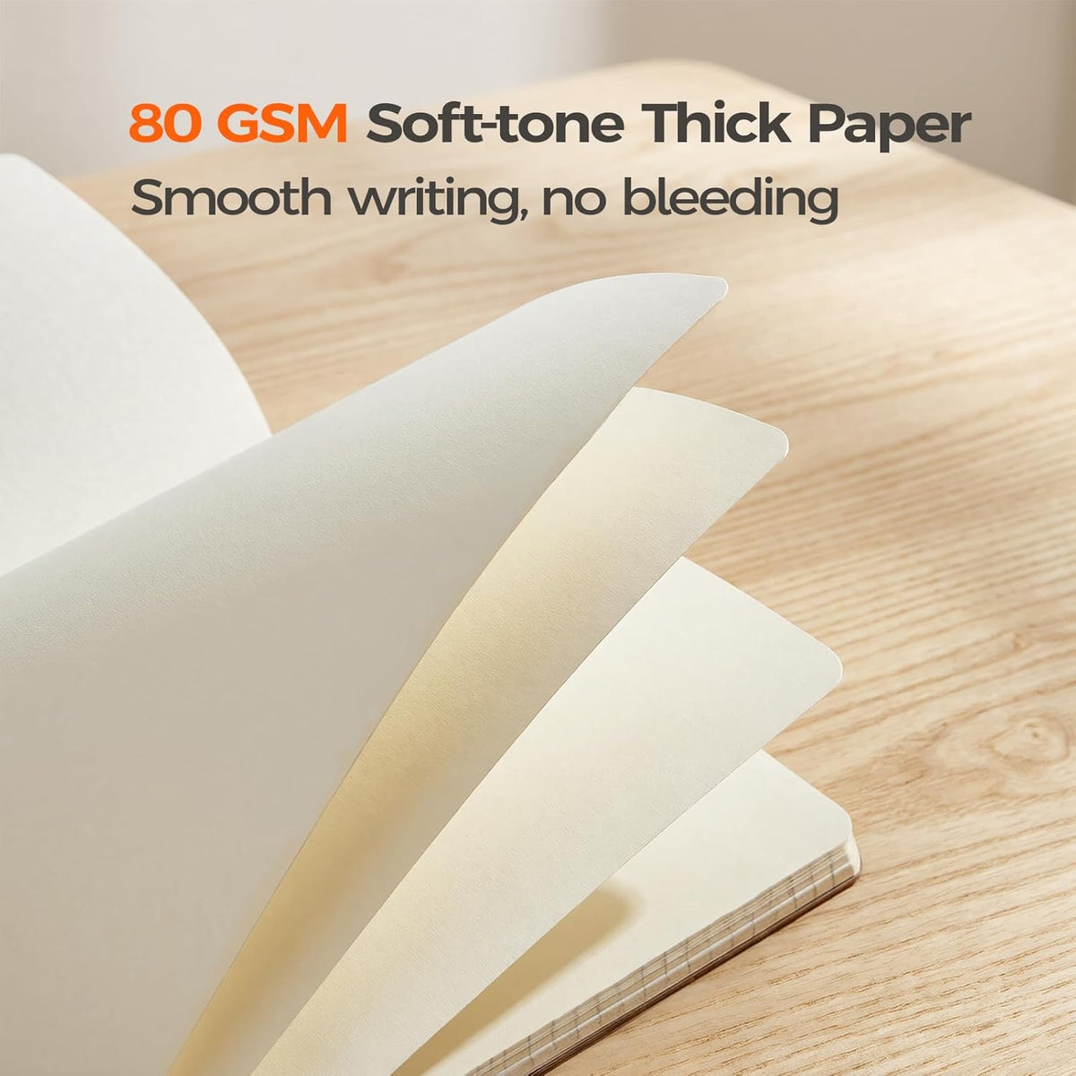 5 Pack Blank Kraft Notebooks A5, Unlined Composition Journals, 60 Pages