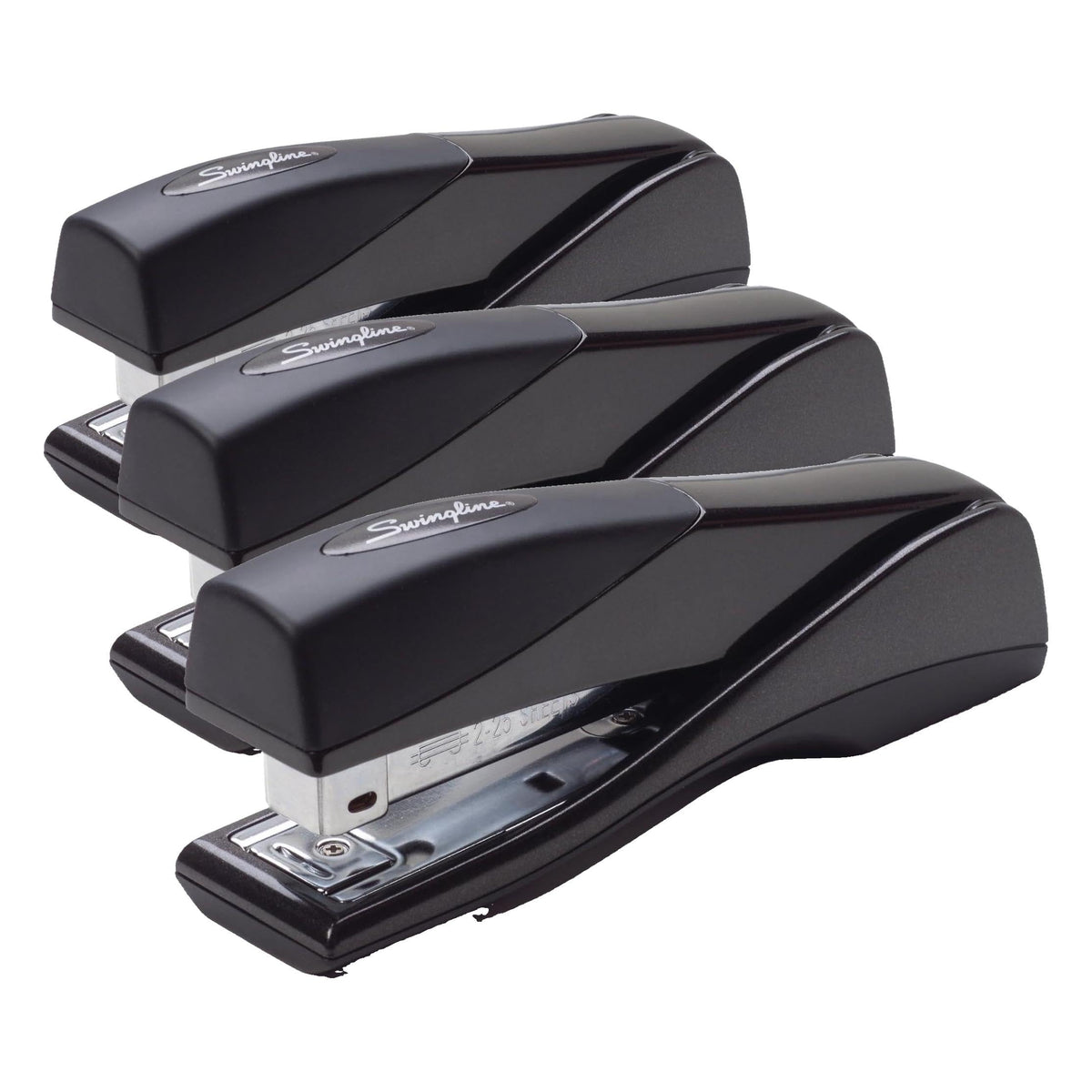 Swingline Stapler, Jam Free, Optima Grip Compact Size, Ergonomic Cushion, Metal, 25 Sheet Capacity, Silver (87816)