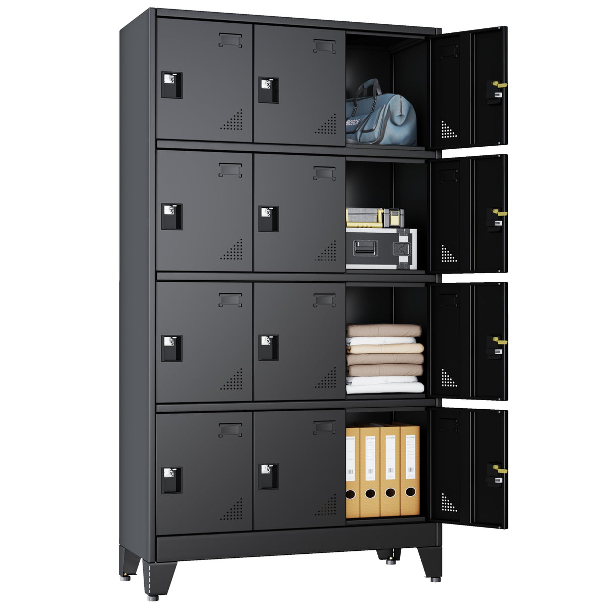 2 Drawer Metal File Cabinet with Lock,Lateral Filing Storage Cabinets,Steel Wide File Organization for Legal/Letter/A4/F4 Size with Hanging Files&Key,Lockable Printer Stand for Home Office, Black