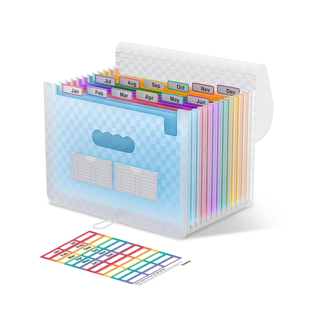 ThinkTex Accordion File Organizer, 12 - Pocket Expanding File Folders