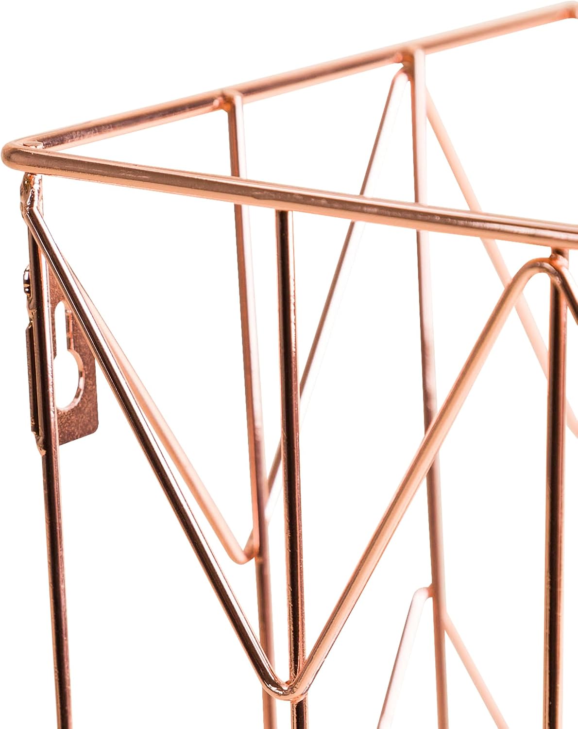 U Brands Hanging File Desk Organizer, Rose Gold Wire Metal - 854U02-06