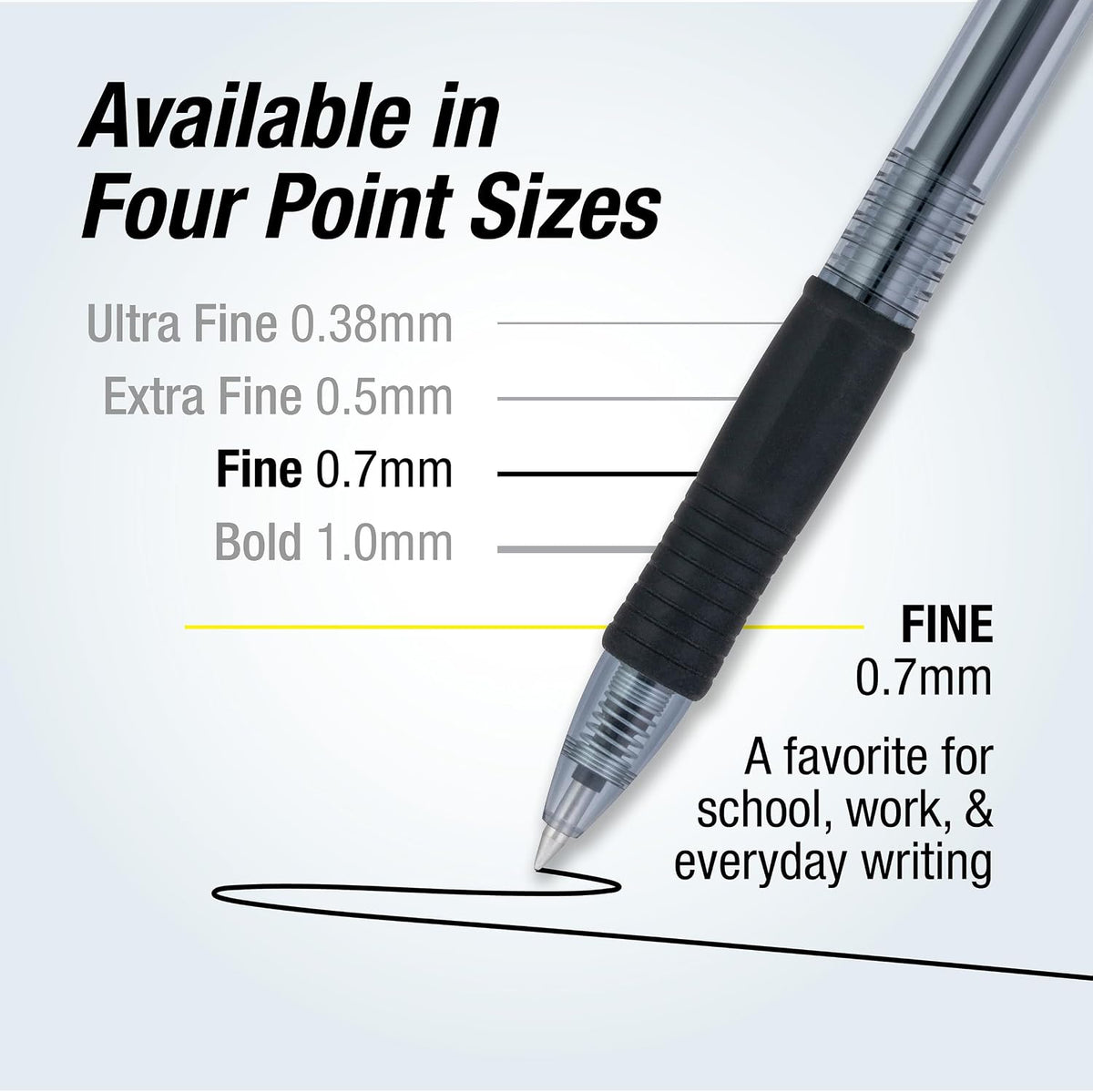 PILOT G2 Premium Rolling Ball Gel Pens, Fine Point, Black Ink, 12 Count