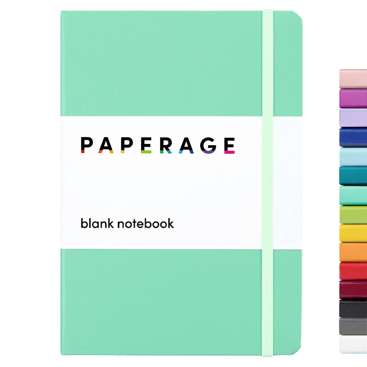 PAPERAGE Lined Journal Notebook, Hardcover Journal for Women & Men, 160 Pages, (5.6 in x 8 in), College Ruled Journaling Notebook for Work, School Supplies & Note Taking, (Black)