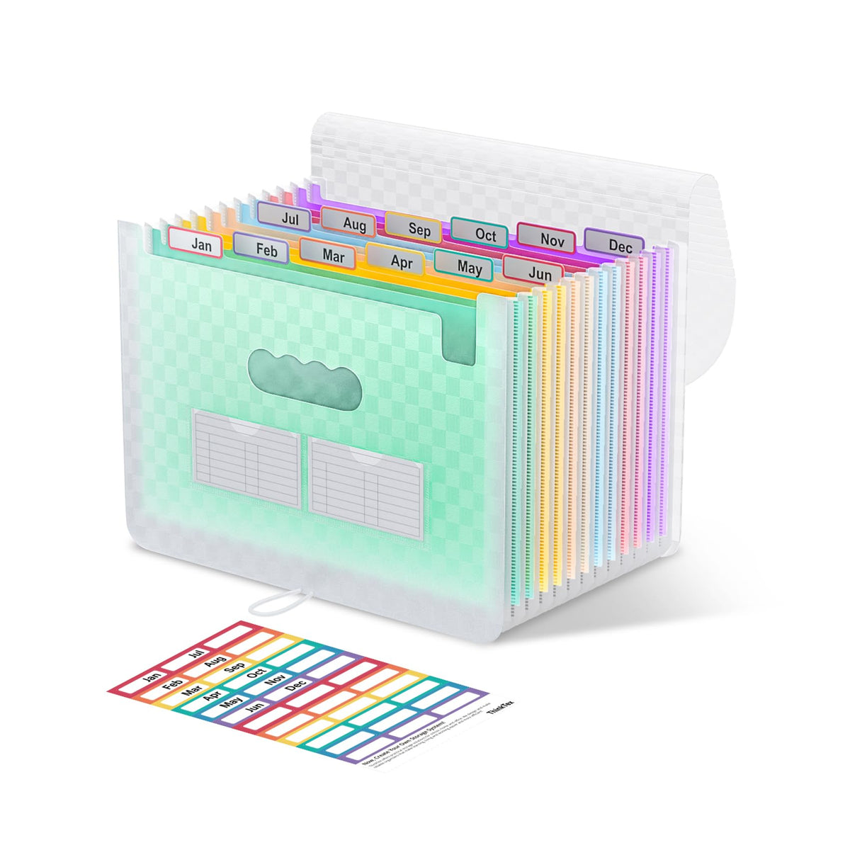 ThinkTex Accordion File Organizer, 12 - Pocket Expanding File Folders