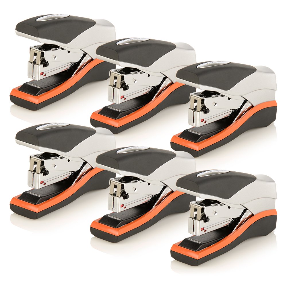 Swingline Stapler, 40 Sheet Capacity, Optima 40, Jam Free, Reduced Effort, Compact, Soft Grip, Metal, Orange, Silver and Black (87842)