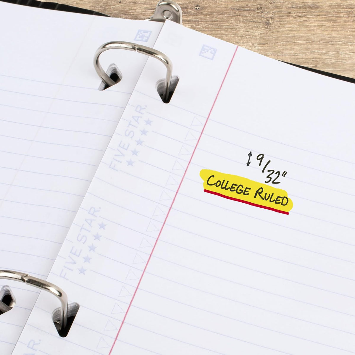Five Star Loose Leaf Paper + Study App, College Ruled Filler Notebook Paper, Reinforced, Fights Ink Bleed, 8-1/2" x 11", 200 Sheets (170054-ECM)