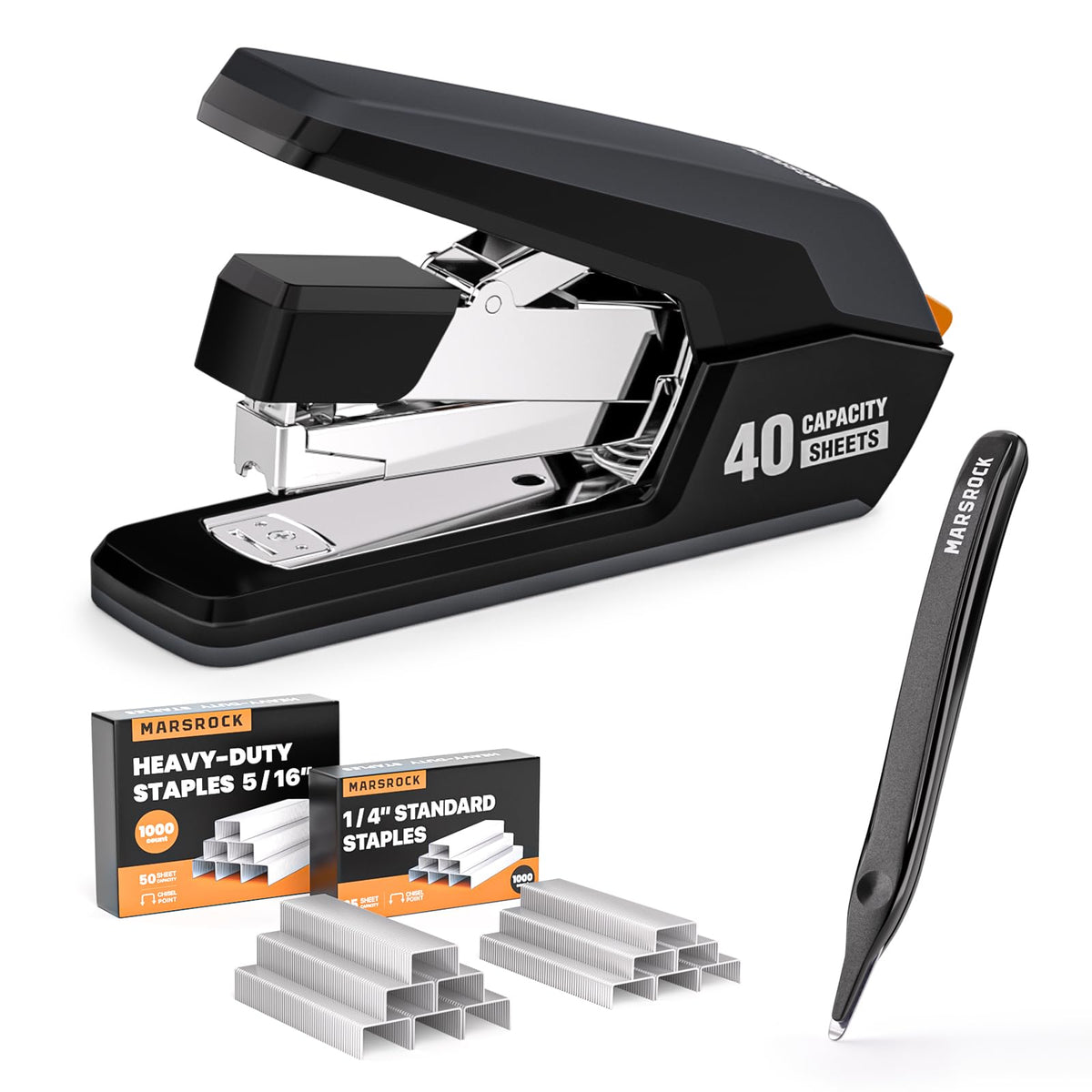 Marsrock Heavy Duty Stapler for Desk with 40-50 Sheet, 2000 Staples, Purple