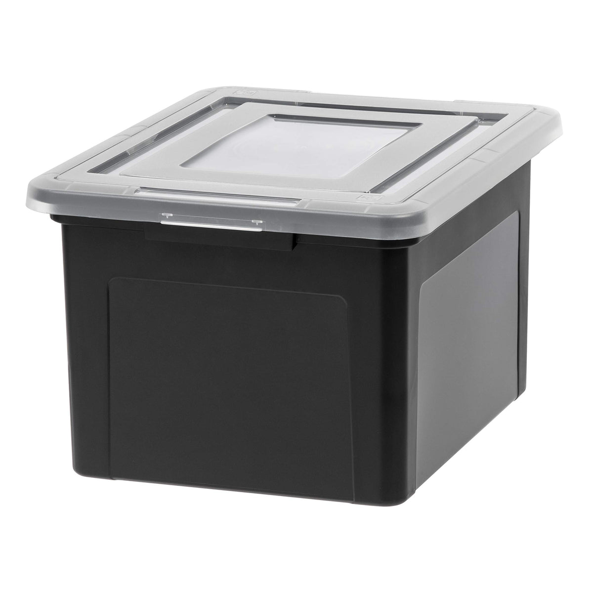 IRIS USA 35 Qt. Letter/Legal File Box with Latching Lid, Clear