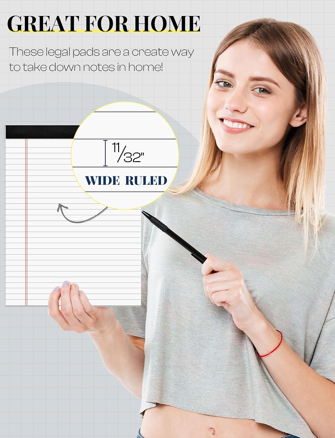 Legal Pads 8.5 x 11 White Note Pads 8.5 x 11 In 2 Pack Notepads 8.5 x 11