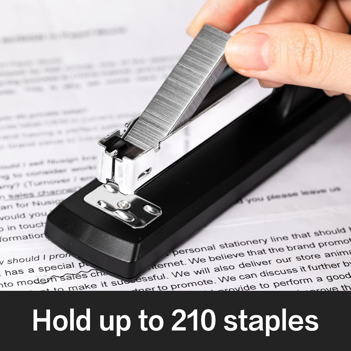 Deli Stapler, 2000 Staples and 2 Staple Removers, 2 Pack, Black