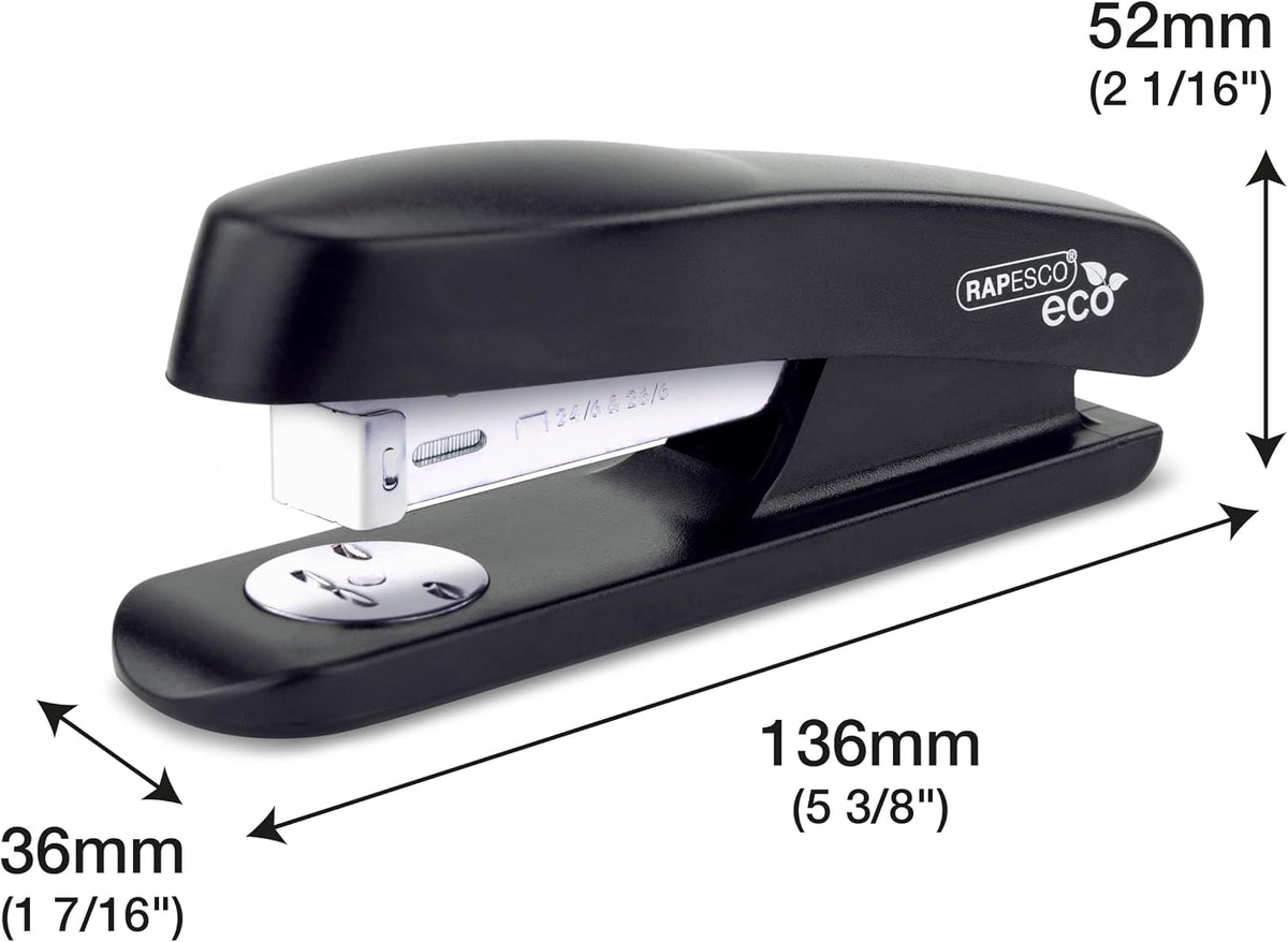 Rapesco 1756 Business Pack, 4 ECO Staplers, 20 Sheet Capacity, Black