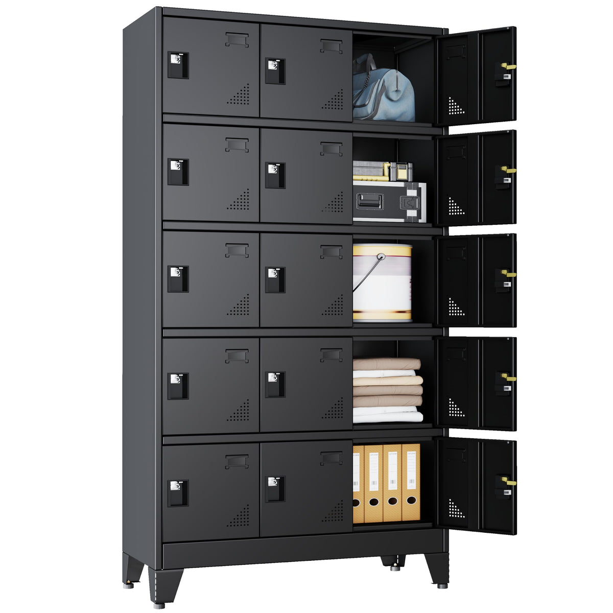 2 Drawer Metal File Cabinet with Lock,Lateral Filing Storage Cabinets,Steel Wide File Organization for Legal/Letter/A4/F4 Size with Hanging Files&Key,Lockable Printer Stand for Home Office, Black