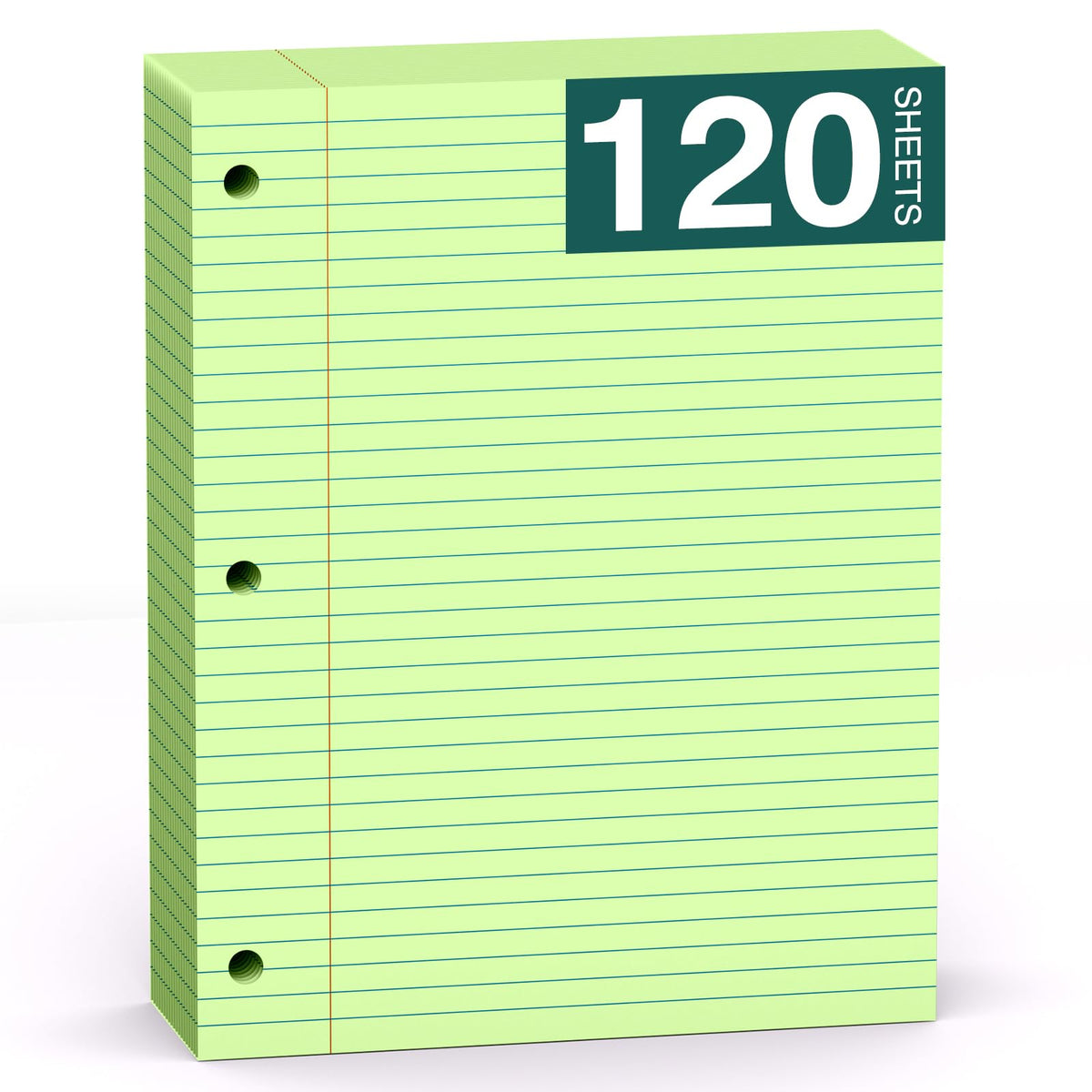 Note Pads 8 X 10.5 Loose Leaf Paper, 120Sheets, 3 Hole Punched Lined Paper