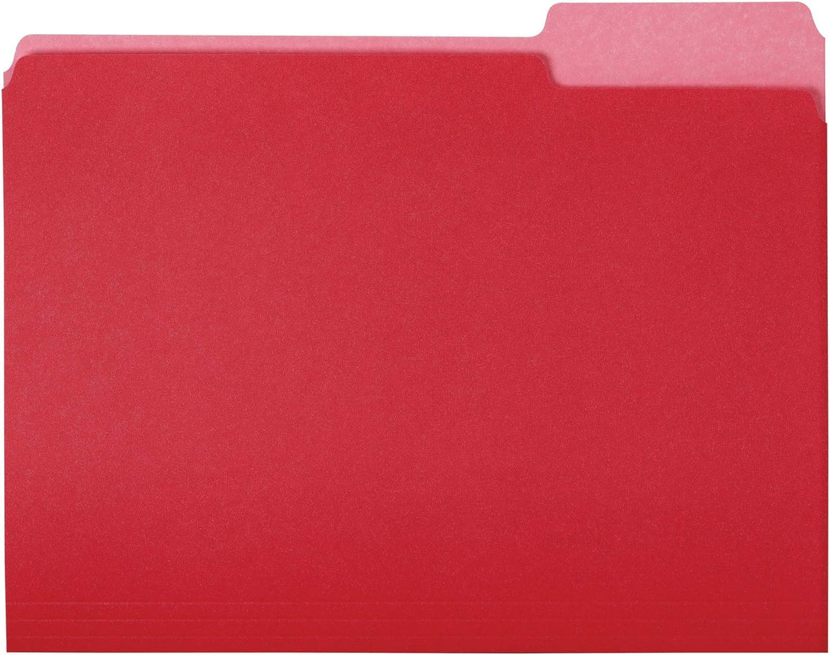 Amazon Basics File Folders for Organization, Letter Size, 1/3 Cut Tab, Sturdy with Tabs for Organizing and Filing, Blue, 36-Pack
