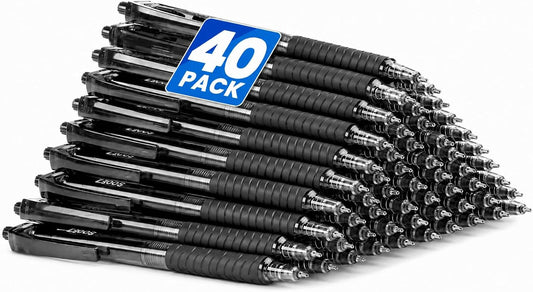 Sooez 40 Pack Bulk Pens Ballpoint, Smooth Writing Pens with Soft Grip
