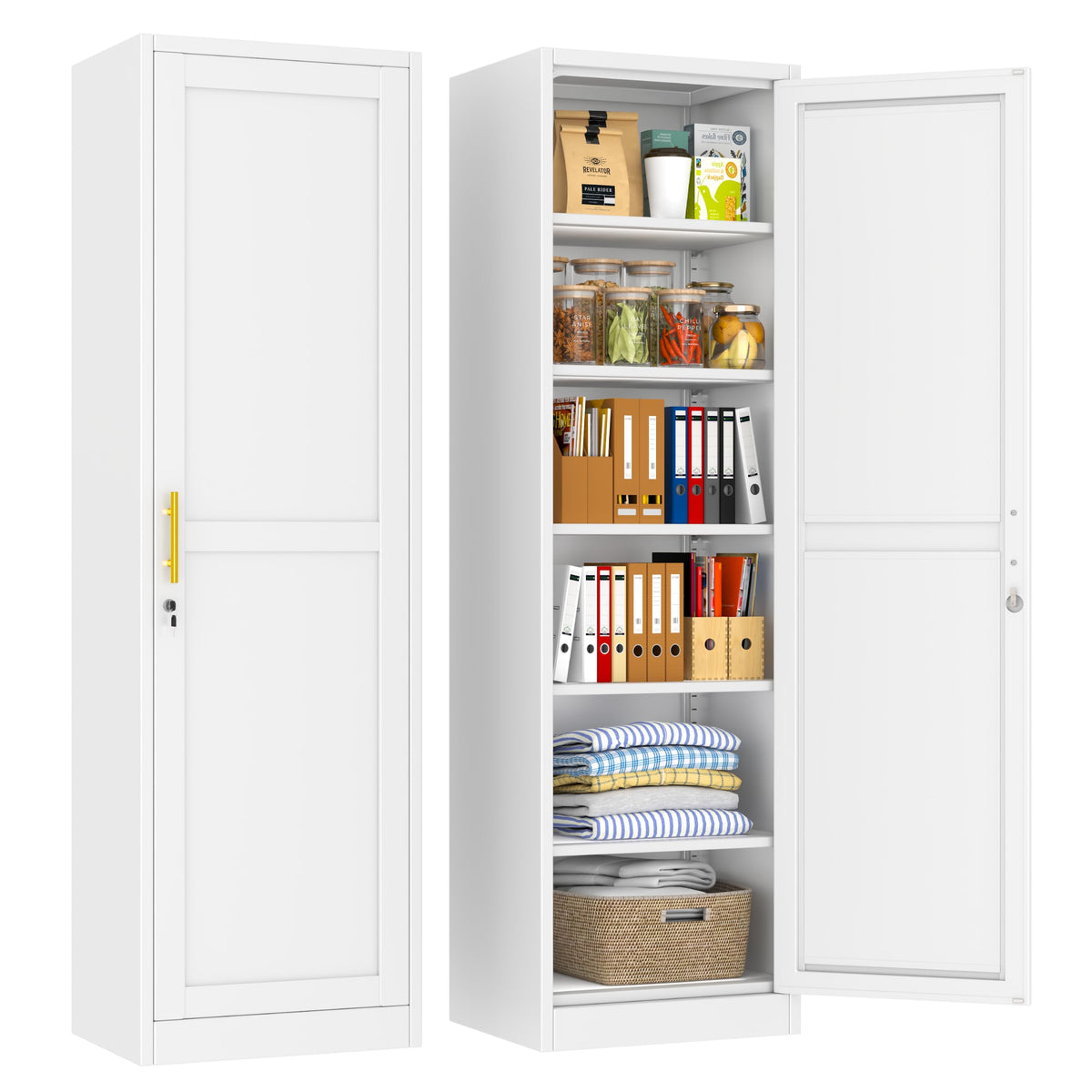 2 Drawer Metal File Cabinet with Lock,Lateral Filing Storage Cabinets,Steel Wide File Organization for Legal/Letter/A4/F4 Size with Hanging Files&Key,Lockable Printer Stand for Home Office, Black
