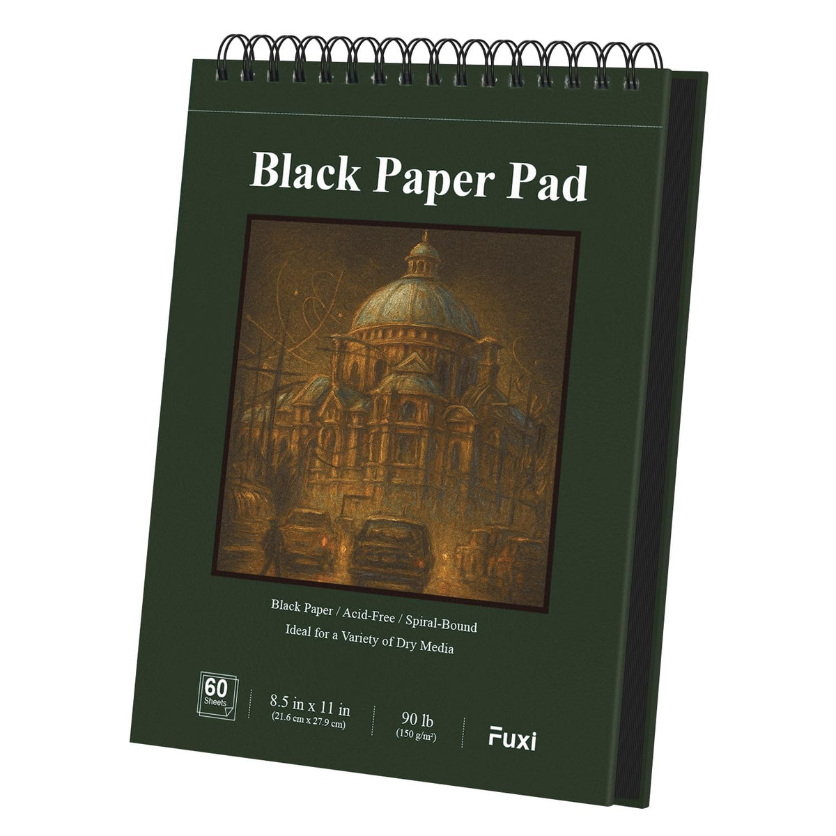 Fuxi 9" x 12" Sketch Book_Top Spiral Bound Sketchbook_100Sheets 68lb/100gsm