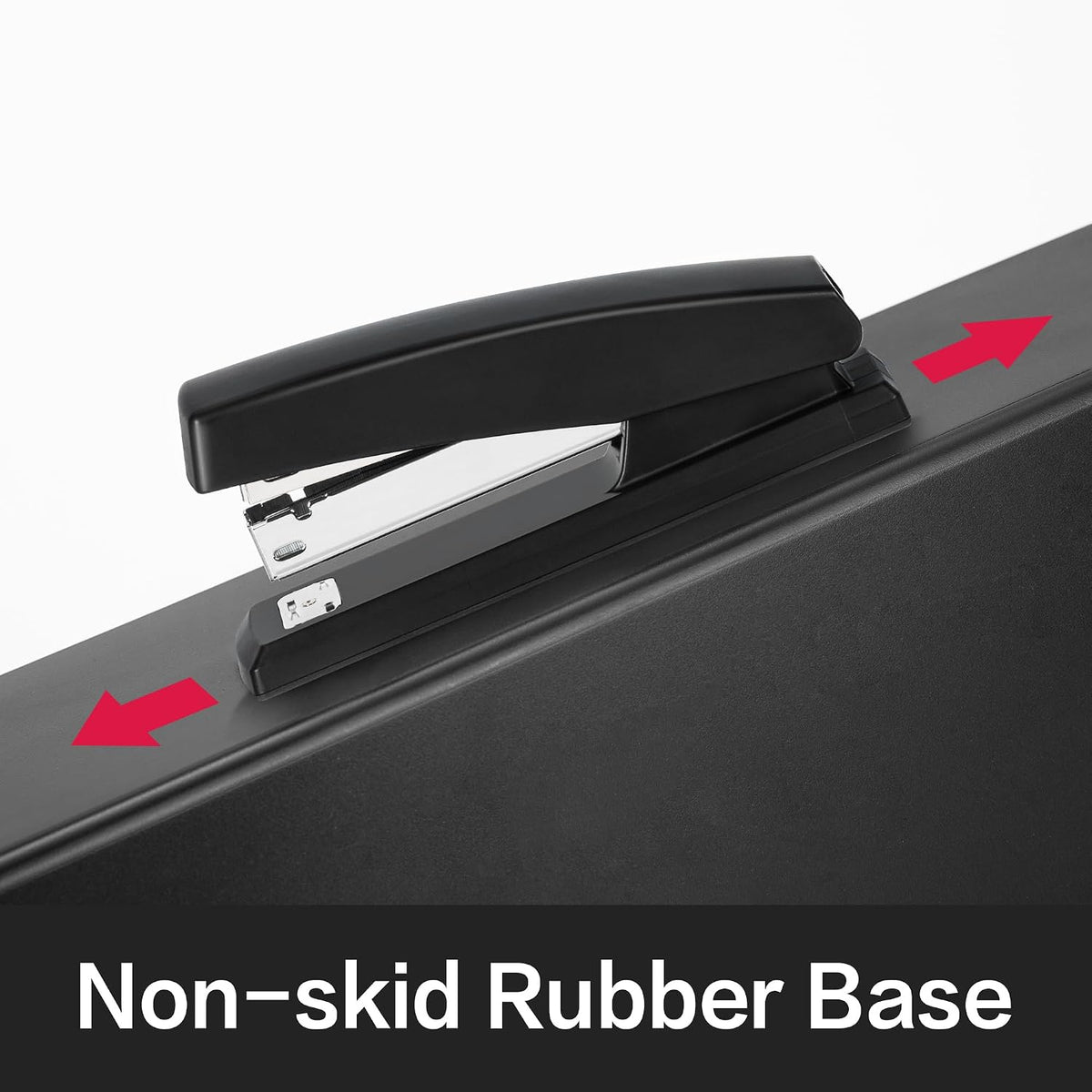 Deli Stapler, 2000 Staples and 2 Staple Removers, 2 Pack, Black