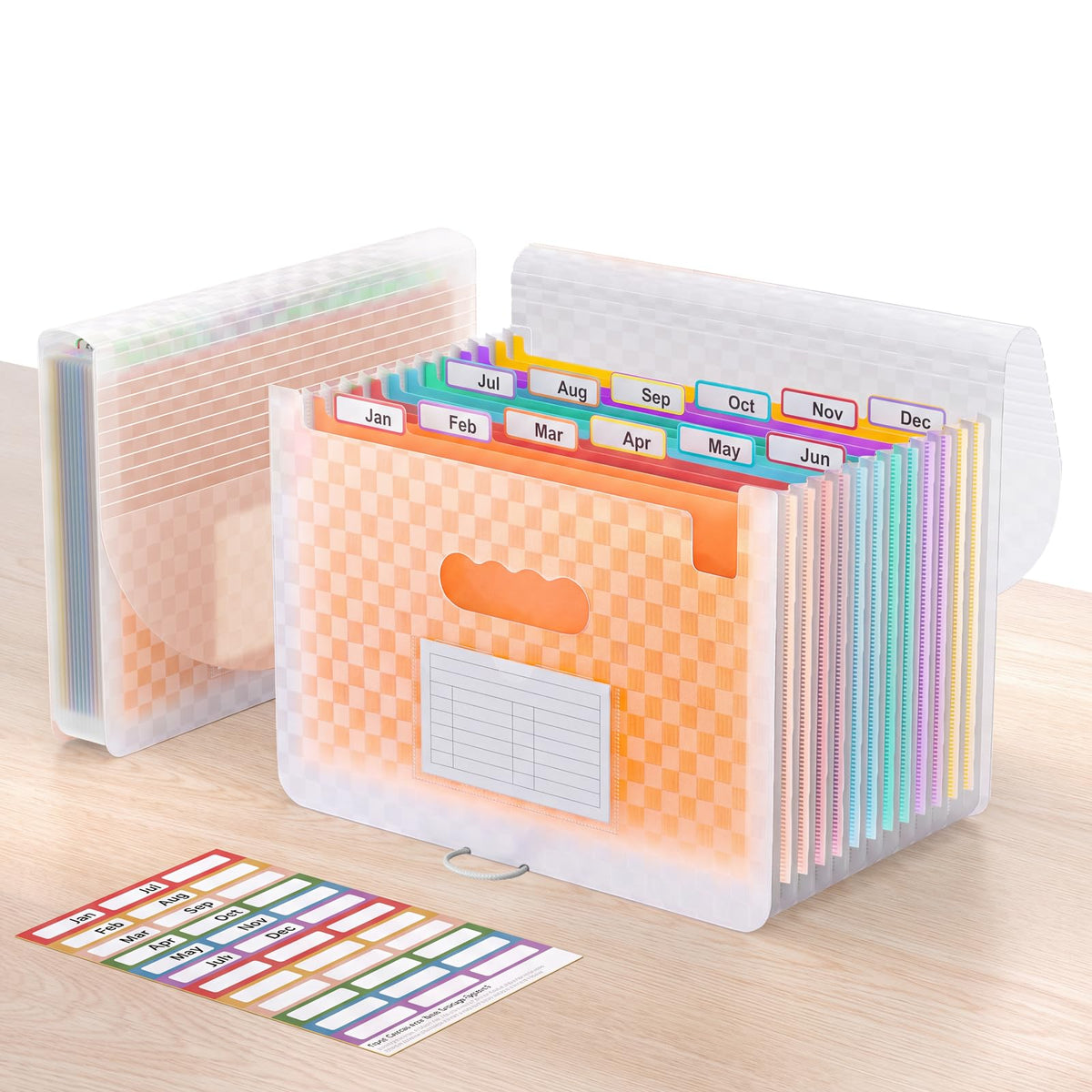 ThinkTex Accordion File Organizer, 12 - Pocket Expanding File Folders