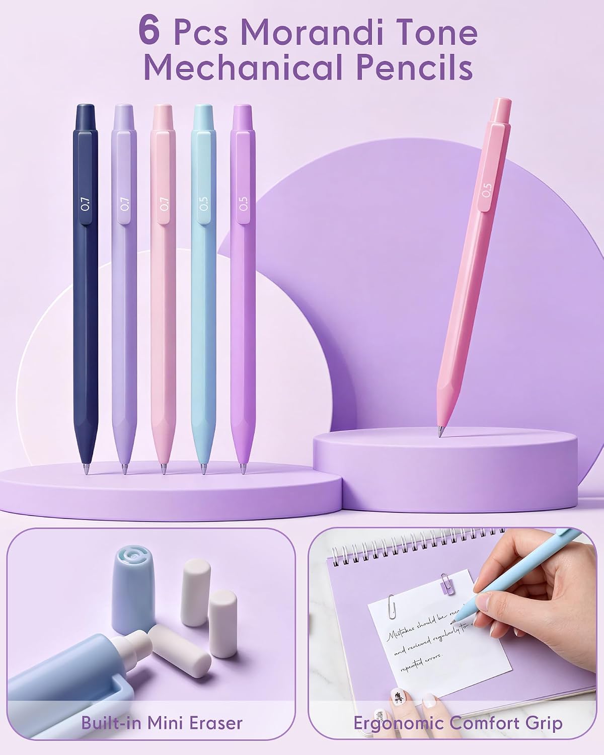 XKDOUS 23 Pcs Mechanical Pencil Set, Aesthetic Stationery Set for School