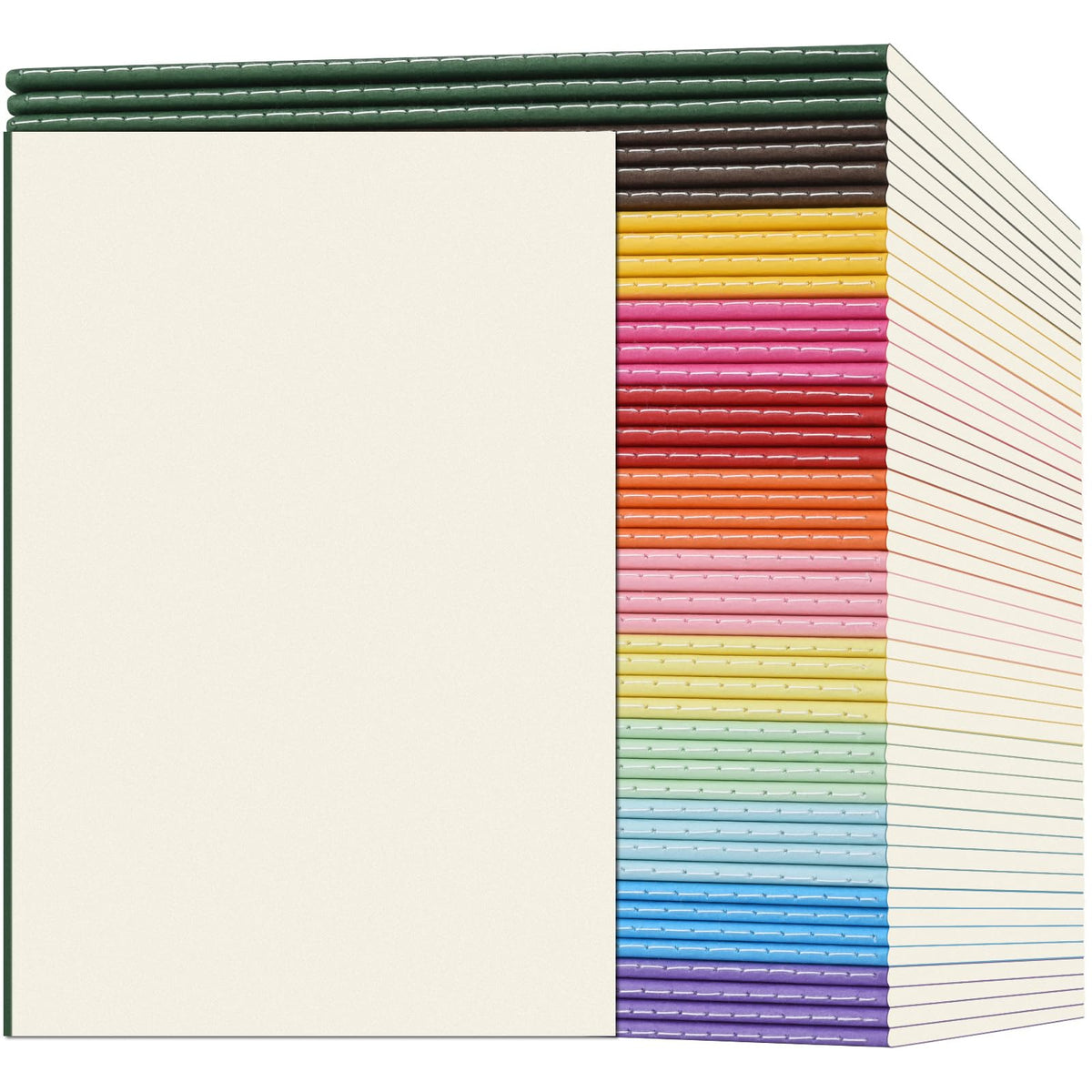 ZCZN 12 Pack Colorful Blank Notebooks Bulk, A5 Journals with 12 Colors, 60 Pages/30 Sheets, 8.3x5.5 Inch, Plain Paper, Travel Writing Journal Notebooks for Work & School