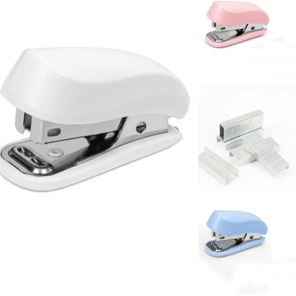 Pink Color Mini Stapler with Staples,Small Cute Stapler for Desk,Gift for Student or Office Use (Pink)